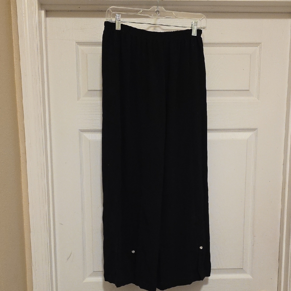Women's Black Wide-Leg Pants